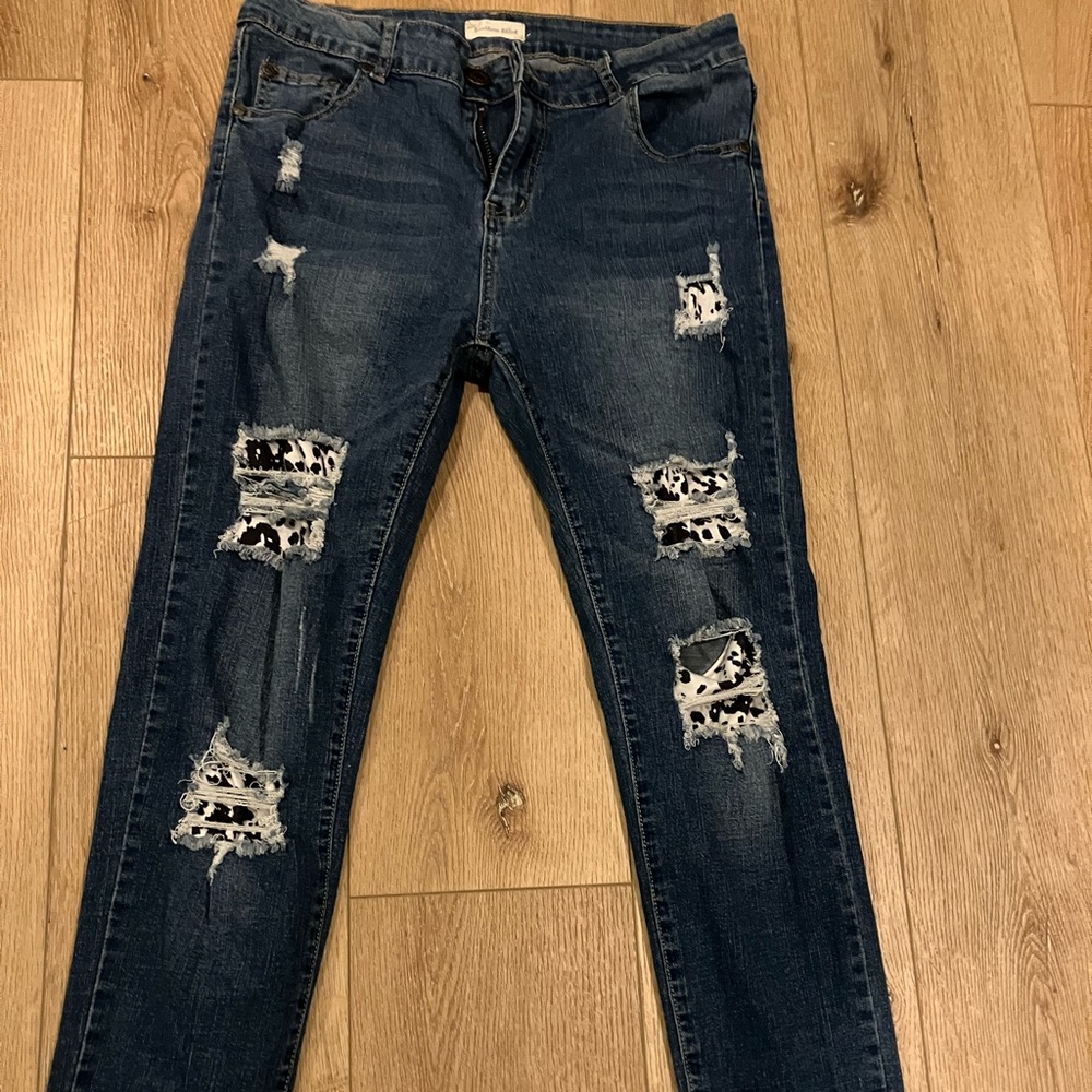 Western Jeans Cowprint and Serape Sold)